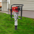 52CC 2-Stroke Gas Post Driver with Anti-Vibration Grip, 2 Socket Sizes for Fencing, Construction, and Agricultural Piling Work