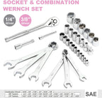 198-Piece Pink Tool Set with Toolbox, SAE Hand Tool Kit for DIY & Home Repair