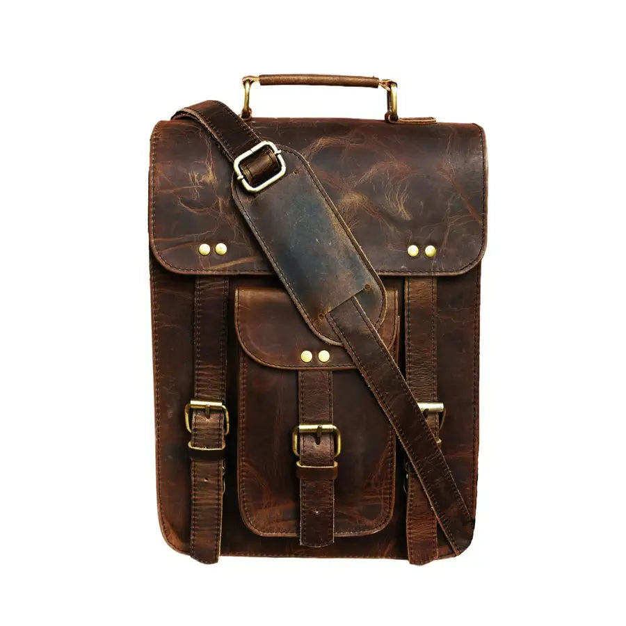 Leather Messenger Bag Vintage Laptop Crossbody Bag Satchel Man Purse Shoulder Bag for man woman office bag