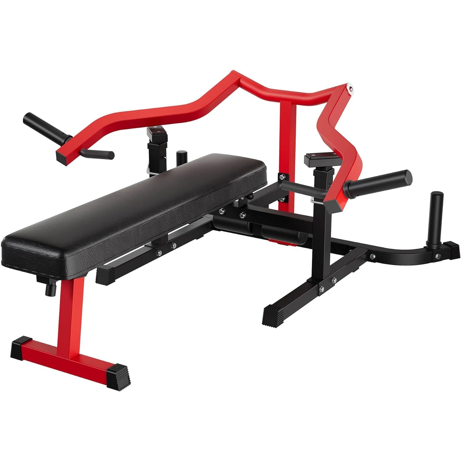Chest Press Machine with Adjustable Bench and Converging Arms Bench Press and Chest Workout Machine Features Flat for Home Gym