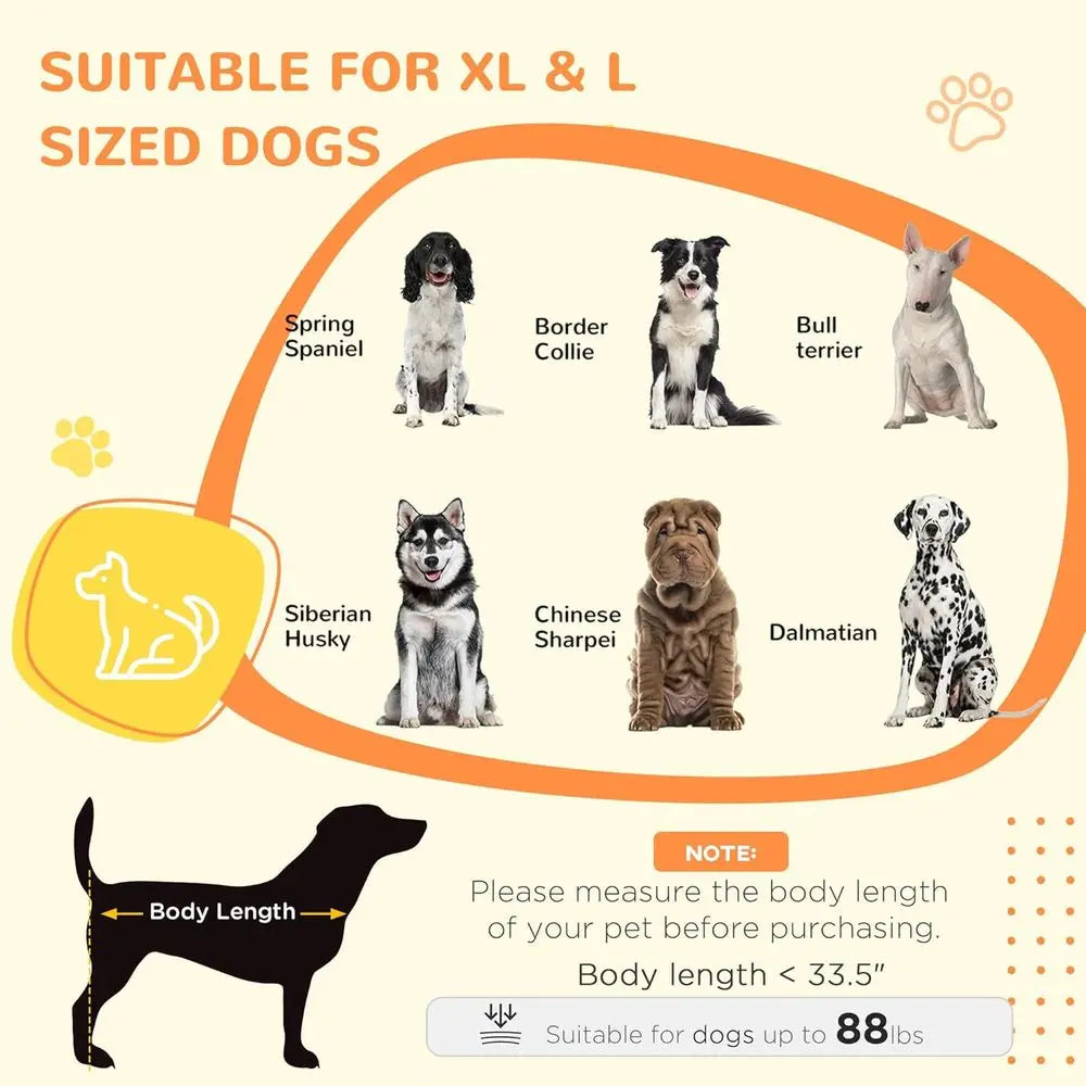 48 Inch Heavy-Duty Steel Dog Crate with Lockable Wheels, Removable Tray, and Double Doors for Large Breeds