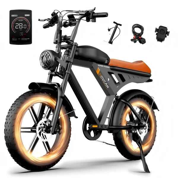 MOVCAN V30 Full Series Adult Electric Bikes 2000W Motor, 20'' Integrated Wide-Tire Wheelset, 48V 15.6Ah Battery,Top Speed 35MPH