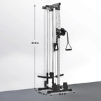 Wall Mount Cable Machine LAT Pulldown with 20-Position Adjustable Pulley System High & Low Pulley for Home Gym