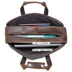 Polare X-Large 18" Full Grain Leather Briefcase For Men Business Travel Case Messenger Bag Fits 17.3" Laptop