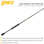 Wally Marshall Pro Target Series Spinning Fishing Rod IM8 Graphite Blank with Winn DriTac Split Grip Handle for Precision Casti