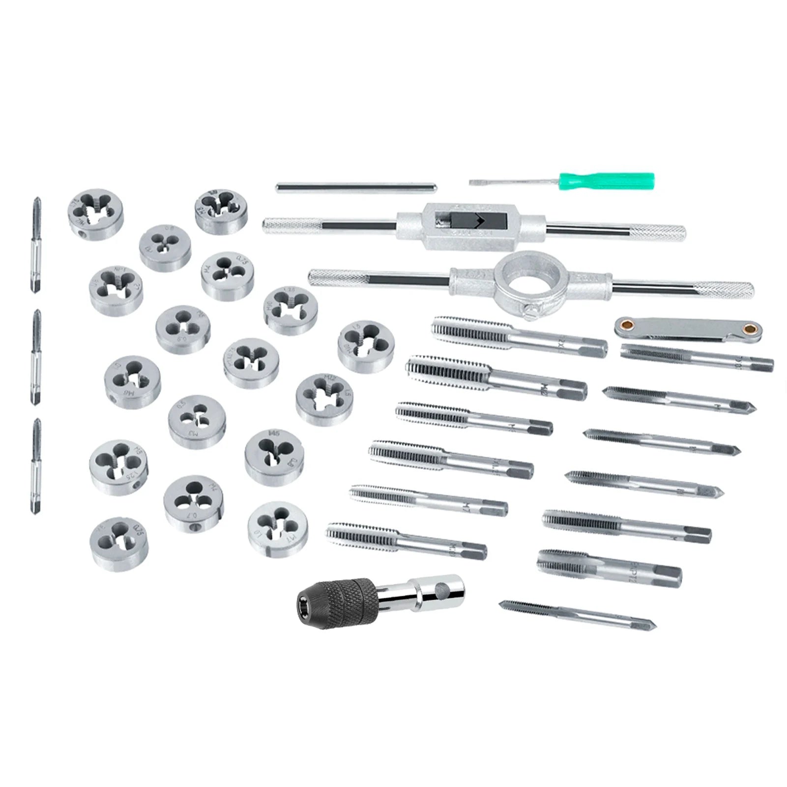 M3- Screw Nut Tap and Die Set with Wrenches and Thread Gauge Heavy Duty Hand Tools Tap and Die Set