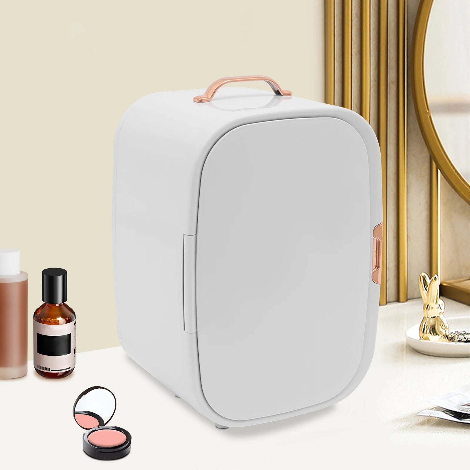 12 L Cosmetic Refrigerator, Beauty Fridge for Cosmetic Storage, for storing Facial Masks, Perfumes, Lipsticks, Makeup (White)