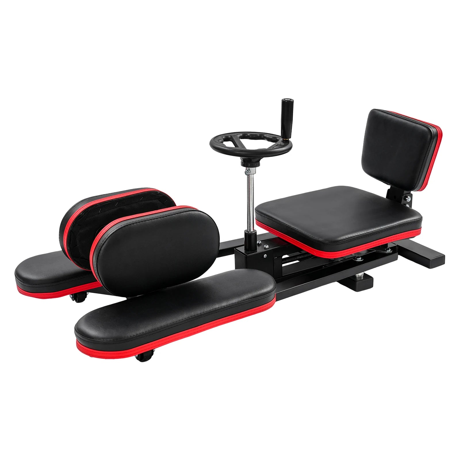 Leg Stretcher, Stretching Training Machine, 180° Adjustable Fitness Trainer, Load-Bearing 120kg, Red Border Black Style