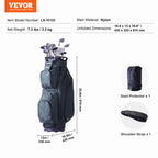 SucceBuy Golf Cart Bag with 14 Way Organizer Divider Top 36” Pockets Cart Bag Durable Golf Bags w/ Handles & Dust Cover & Straps