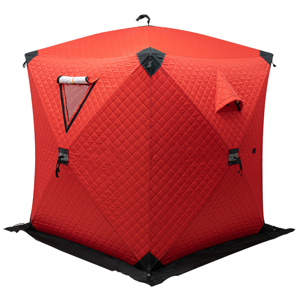 Orange/Blue/Red/Camouflage Ice Fishing Tent Outdoor Square Thermal Shelter Dual Zipper Windproof Tent for Camping Hiking Fishing