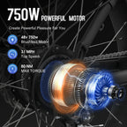 Electric Mountain Bike 48V 37MPH All-Terrain Fat Tire E-Bike, 45 Mile Dual Suspension Off-Road Beach with LCD Display UL
