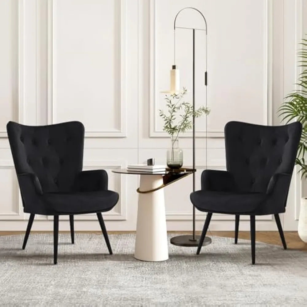 Mid Century Modern Velvet Accent Chair: Comfortable Armchair for Living Room, Ideal for Leisure and Guest Seating