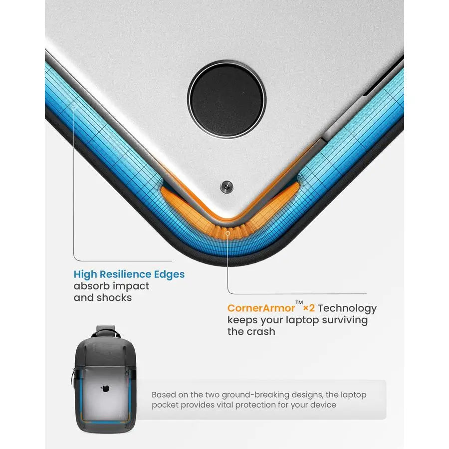 7L Sling Backpack Crossbody Bag for Men Women, EDC Daypack Chest Shoulder bag for 14inch MacBook Pro M5, 13 MacBook Air Pro, 13