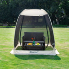 Screen House Gazebo, Pop Up Igloo Screened Canopy Tent with Mosquito Netting Sides, Instant UV Resistant Sun Shelter for Garden