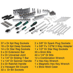 216 Piece Mechanics Tool Set and Socket Set, Ratchet Wrenches Set with Storage Case, Tool Combination Set for Automotive Repair