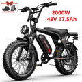 2000w Electric Bicycle,48v 20 Inch Ebike,adjustable Front Brake Seat,for Both Men Women Snowy Conditions Cycling Electric Bike