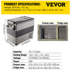 SucceBuy 20L 22L 35L 45L 55L Car Refrigerator Mini Fridge Freezer Portable Compressor Cooler 12/24V Ice Box for Camping