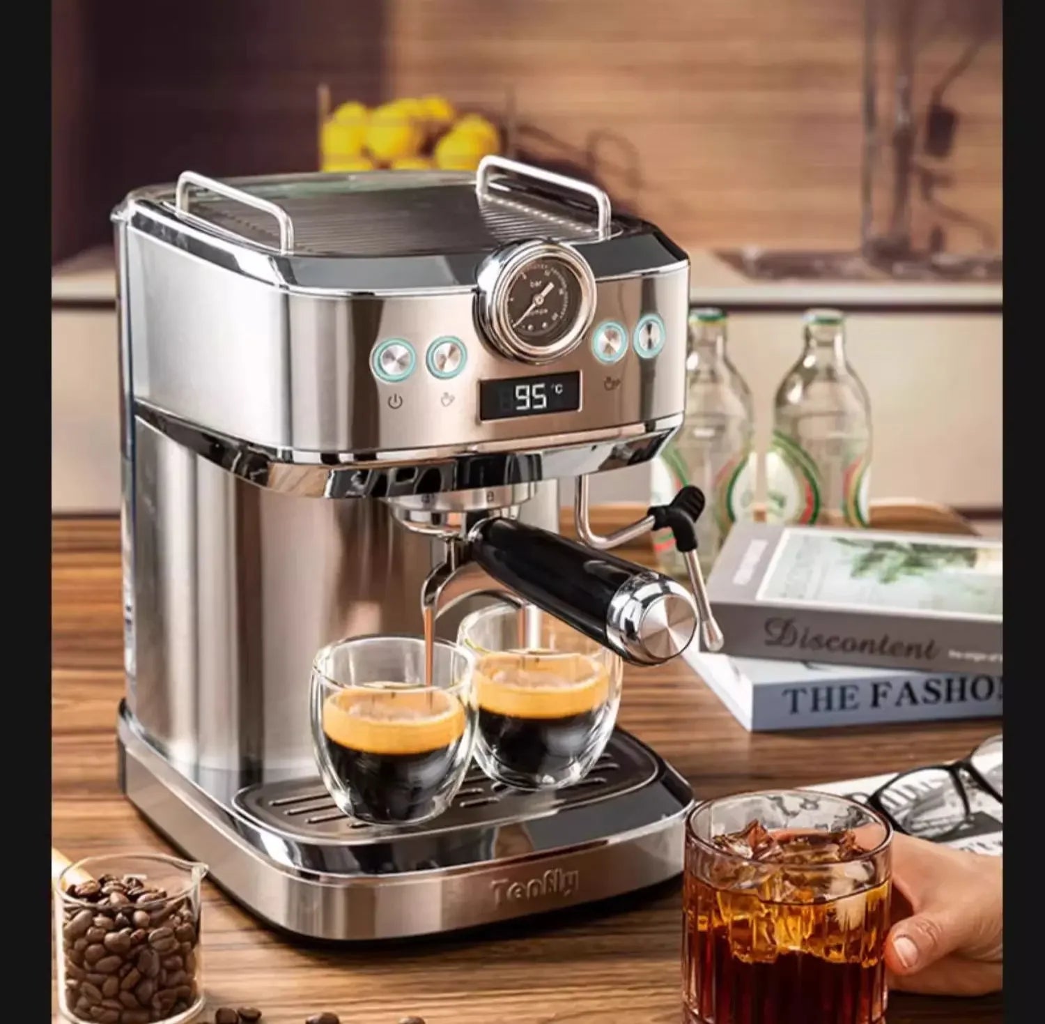 Coffee machine household small 20Bar concentrated retro, semi-automatic steam milk foam integrated