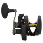 Squall II Lever Drag Fishing Reel Size 25 with Graphite Body and Sideplates Stainless Steel Main and Pinion Gears Ideal for Hea