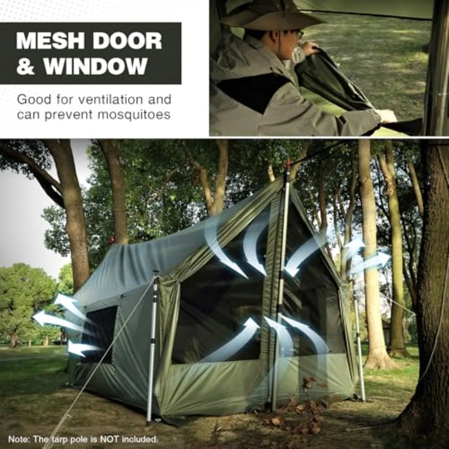 Large Hammock Hot Tent with Stove Jack Waterproof and Windproof Winter Wall Tent with Snow Skirt Ultralight 4 Season Tents for